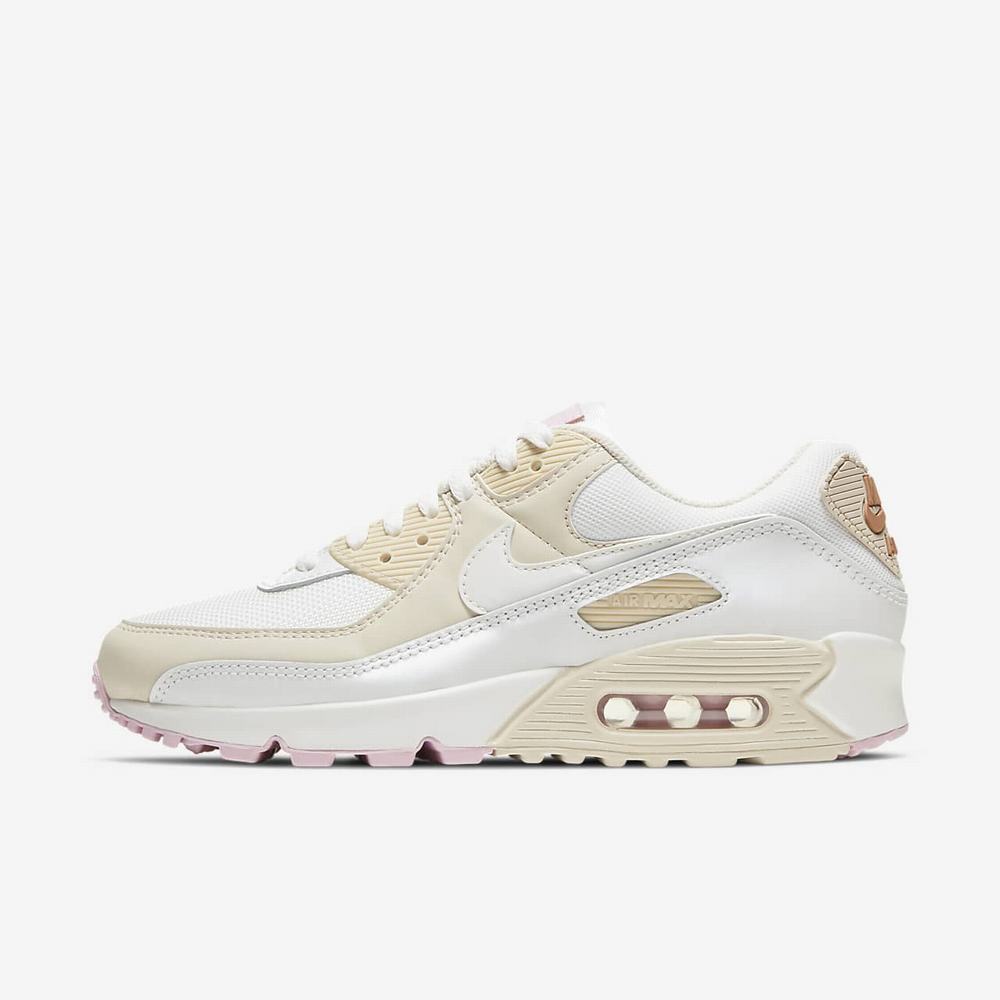 Chaussure De Tennis Nike Air Max 90 Blanche 0473-916 Summit White/Metallic Red Bronze/Light Orewood Brown/Metallic Summit White Femme | EGU-71824516